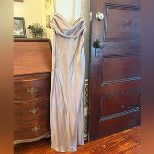 ZARA Elegant Silver Evening Gown